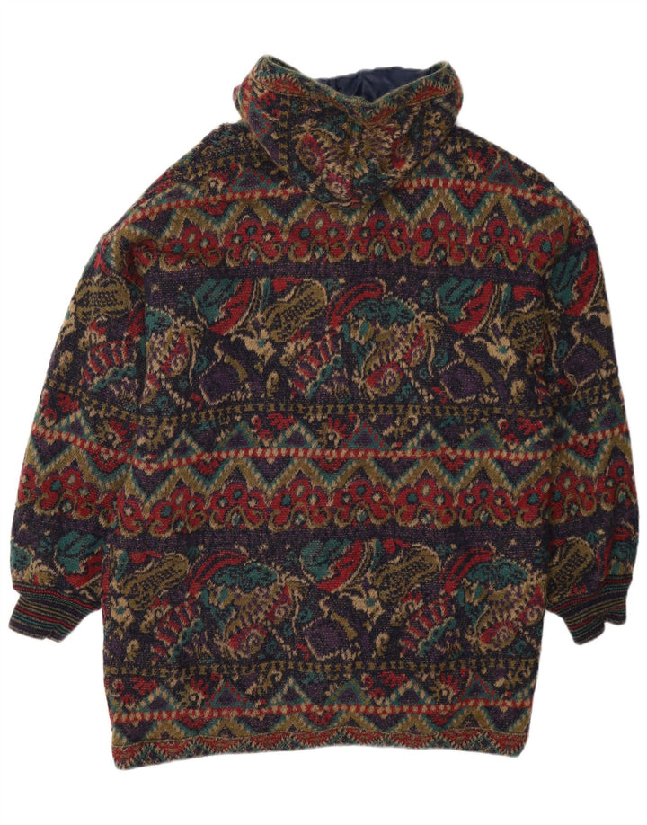 Jachetă reversibilă vintage pentru bărbați cu model abstract, UK 42 XL, multicoloră