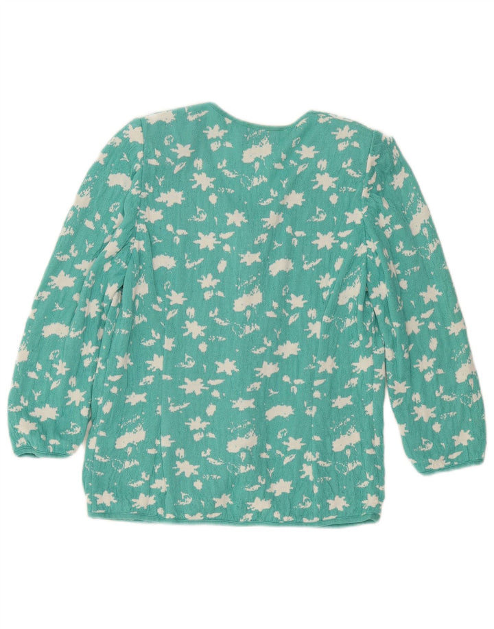 STIZZOLI Pulover cardigan cu model abstract pentru femei UK 16 mare verde