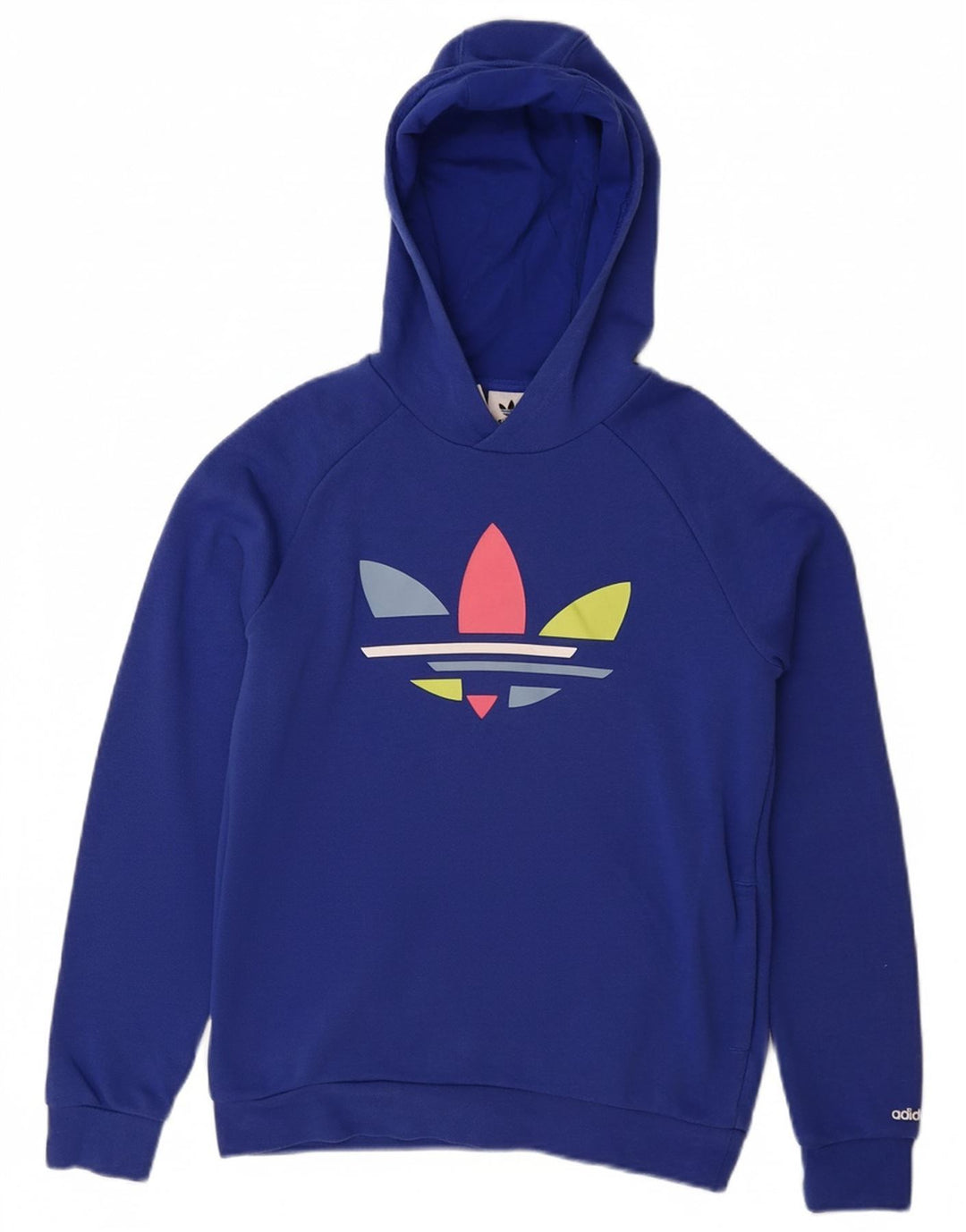 Pulover ADIDAS pentru fete, cu glugă, 11-12 ani, albastru, bumbac