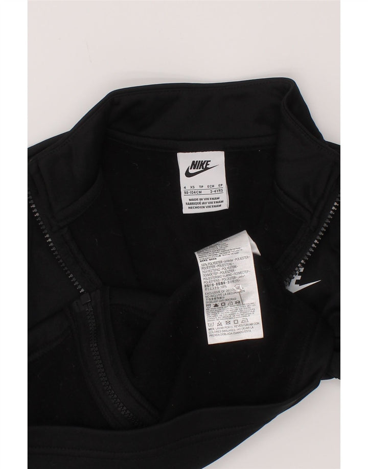 Jachetă de top pentru trening grafic Nike pentru băieți 3-4 ani XS poliester negru