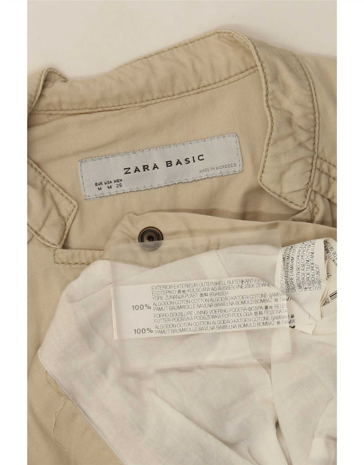 Jachetă Bomber pentru Damă Zara UK 12 Medium Bej Bumbac