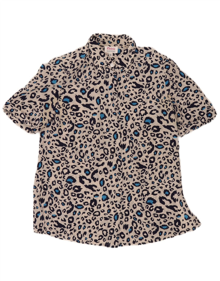 Bluză cămașă pentru femei cherie IT 42/44 Medium Multicolor Animal Print