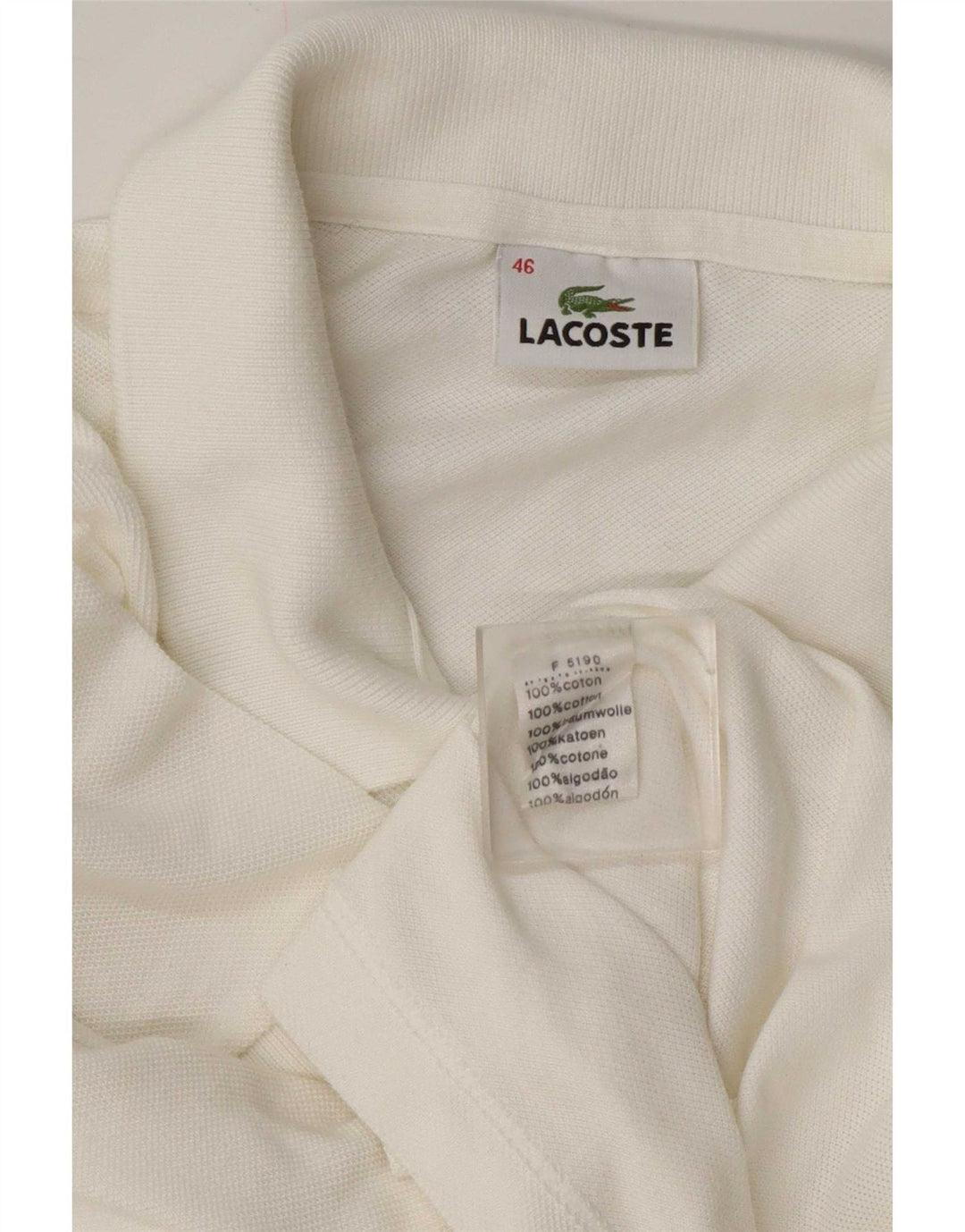Tricou polo Lacoste pentru femei Mărimea 46 XL Bumbac alb