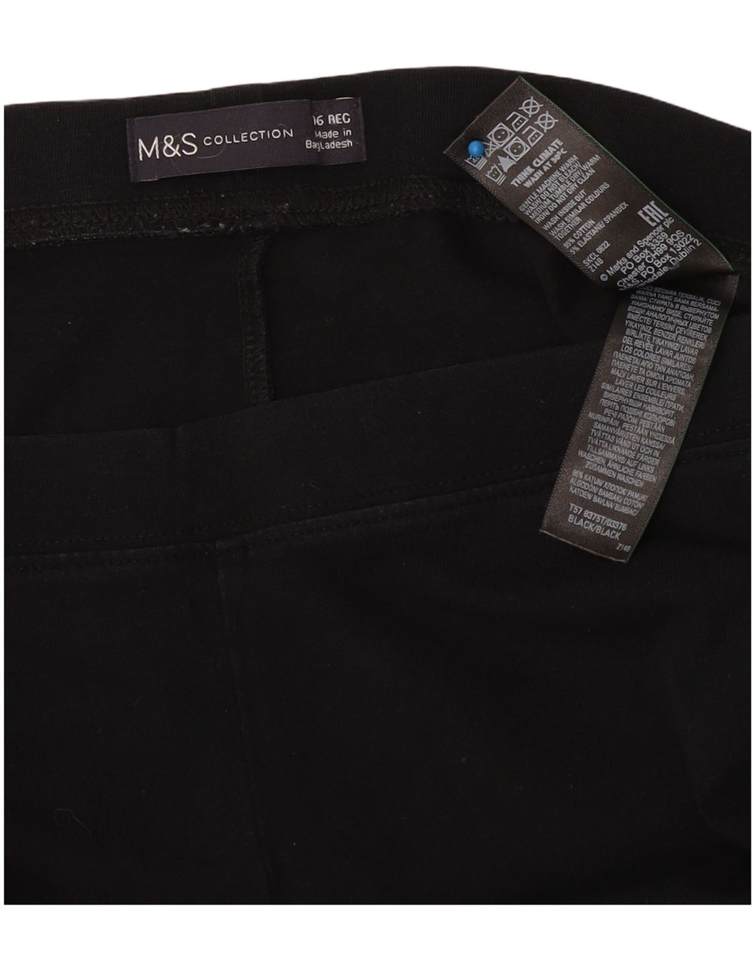 Leggings pentru femei Marks & Spencer UK 16, mare, negru, bumbac