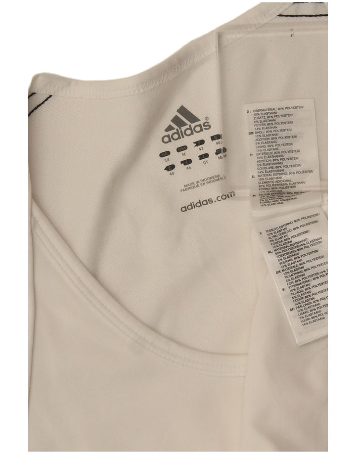 Tricou Adidas Climacool pentru femei Top UK 14 Poliester alb mediu