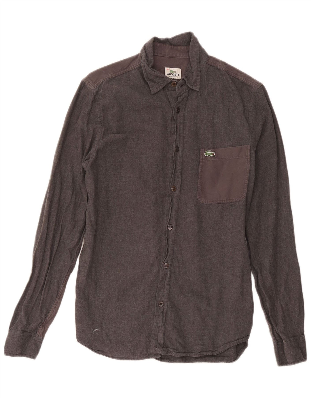 Camasa barbati Lacoste Marimea 38 Bumbac gri mic