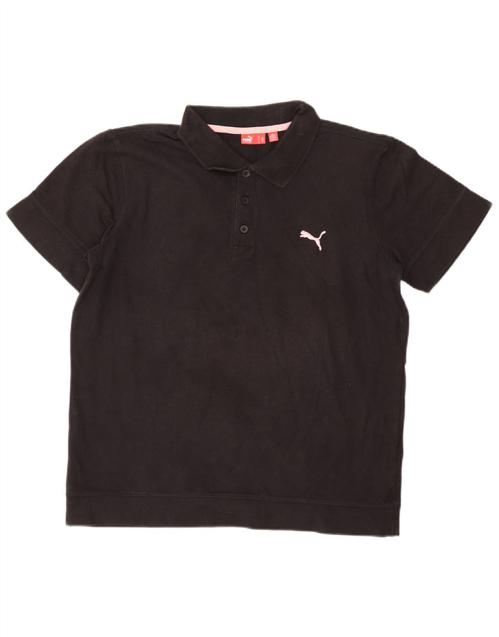 Tricou polo Puma pentru bărbați, bumbac mediu negru