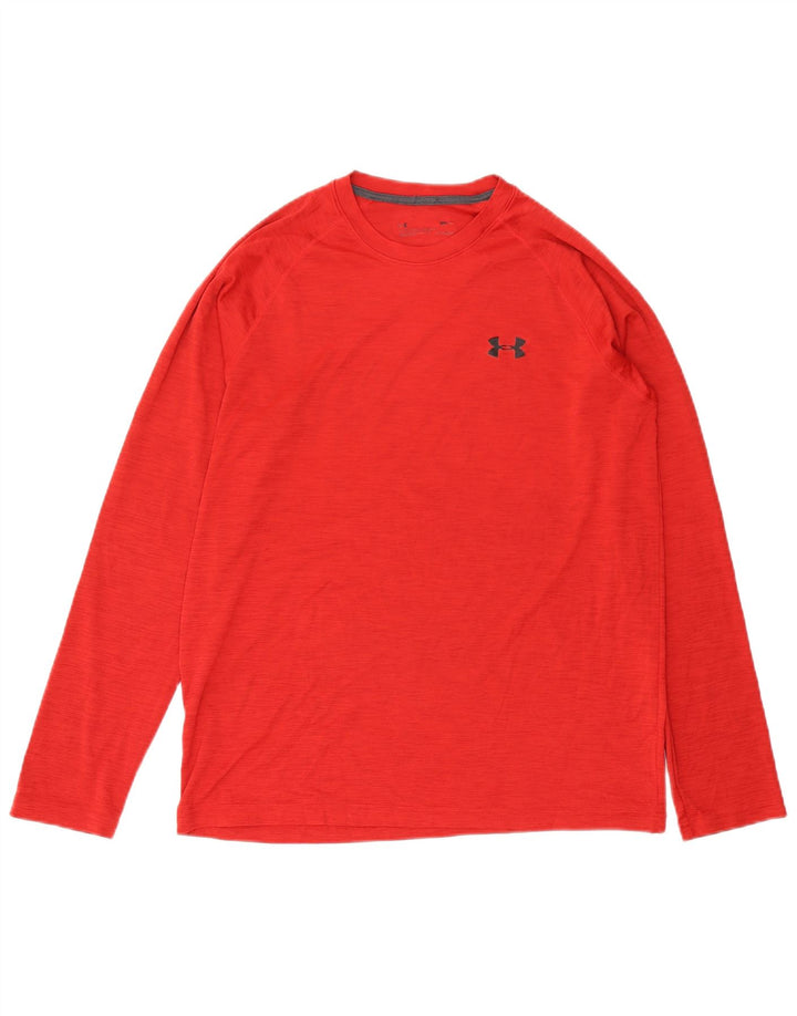 Top pentru bărbați Under Armour cu mânecă lungă, roșu mediu