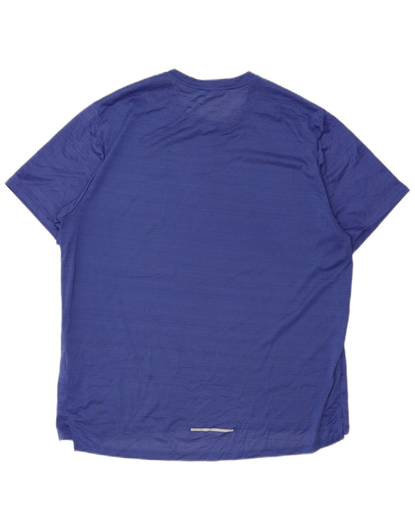 Tricou pentru bărbați Nike Dri Fit Top XL poliester cu dungi albastre