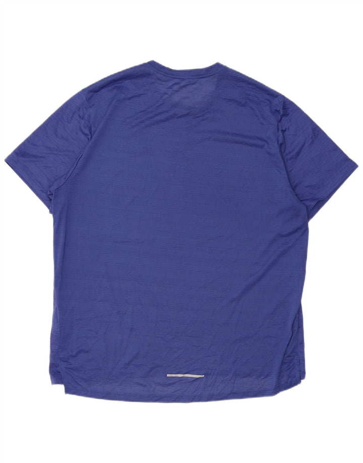 Tricou pentru bărbați Nike Dri Fit Top XL poliester cu dungi albastre