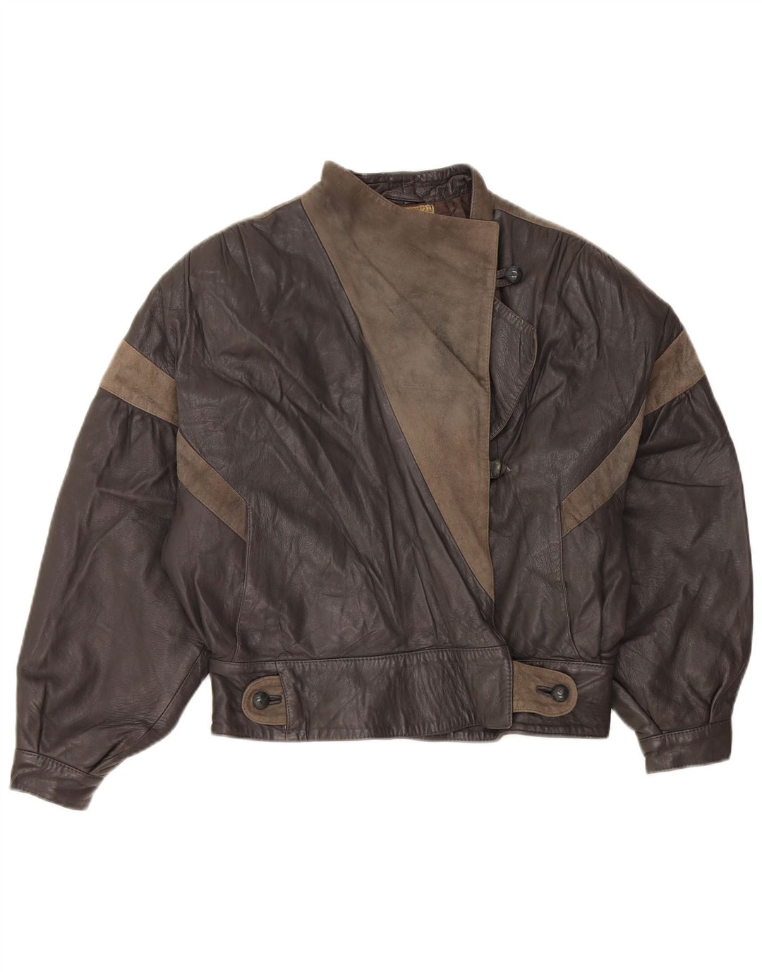 Jachetă Lavorazione Artigiana pentru femei IT 44 Medium Gri Colorblock Piele