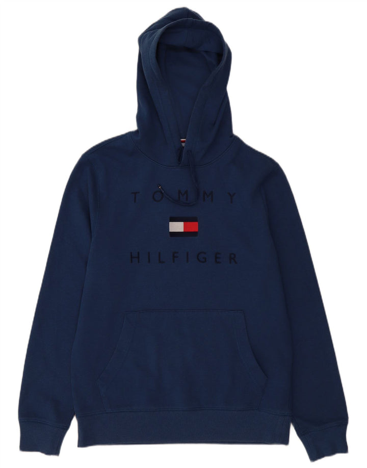 Hanocă grafică pentru bărbați Tommy Hilfiger Pulover mediu din bumbac bleumarin