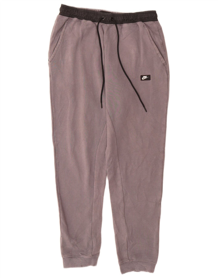 Pantaloni de trening pentru bărbați Nike Pantaloni de jogging, gri mediu, bumbac color bloc