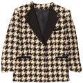 Blazer vintage pentru femei cu 1 nasture, UK 16, mare, negru, picior de gală
