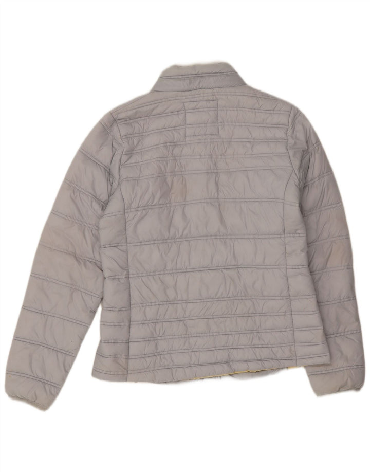 Crew Clothing Jachetă căptușită pentru femei UK 12 Medium Gri Nylon