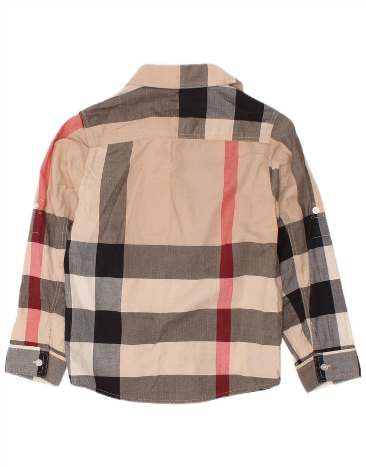 Cămașă Burberry Băieți 5-6 Ani Bumbac Cu Carcă Multicolor