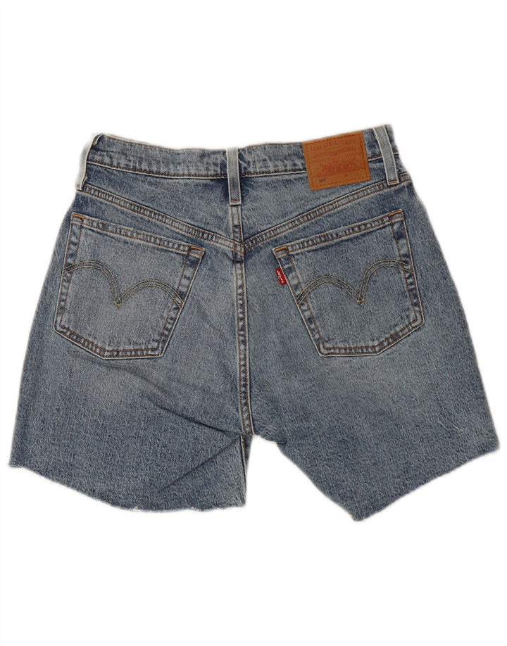 Pantaloni scurți Levi's pentru femei 501 distressed denim W27 Small Blue Bumbac