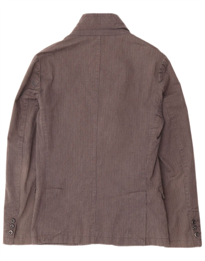 Jachetă pentru bărbați Zara, cu 2 nasturi, UK 36, bumbac cu dungi gri mici