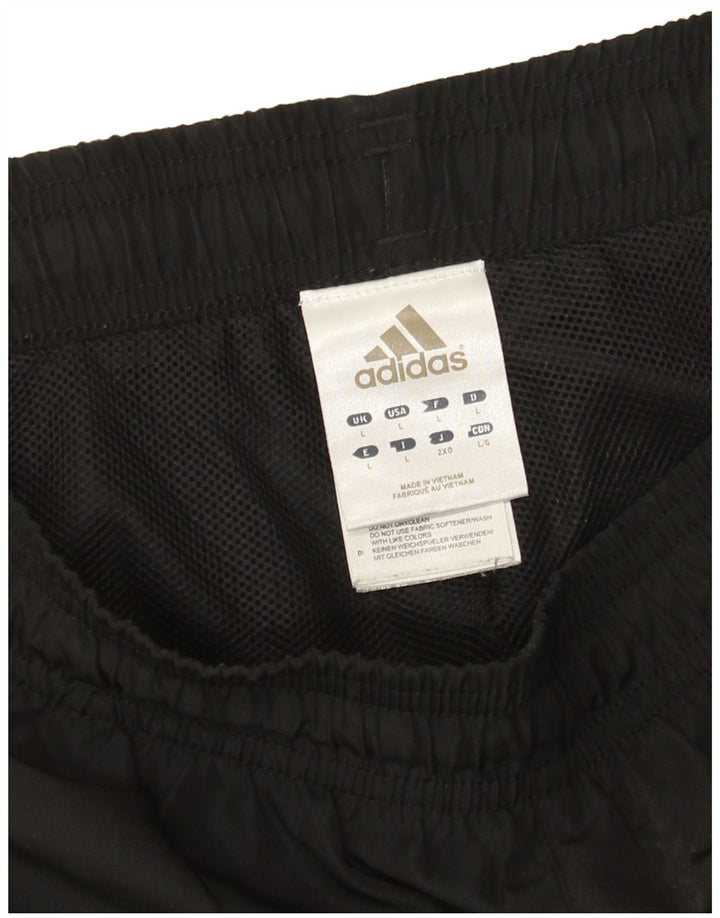 Pantaloni de trening pentru bărbați Adidas Pantaloni de jogging, mari, negru, poliester color bloc