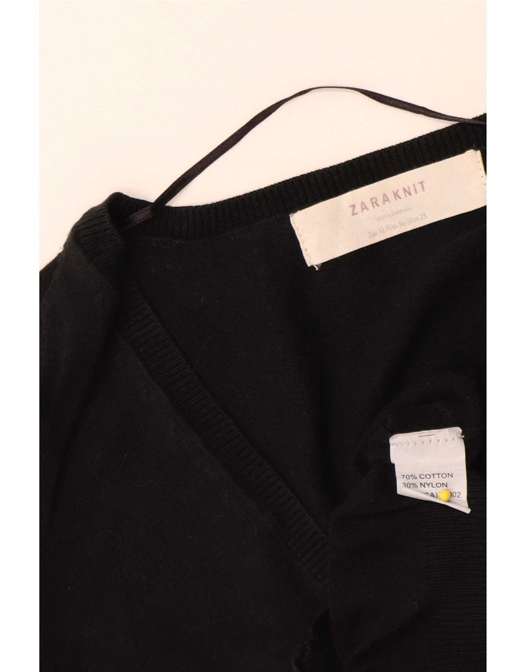 Pulover cardigan pentru femei Zara UK 12 bumbac mediu negru