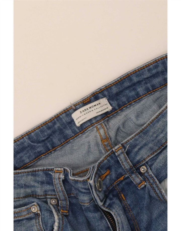 Blugi slim pentru femei Distressed Zara EU 38 Mici L28 L28 Albastru