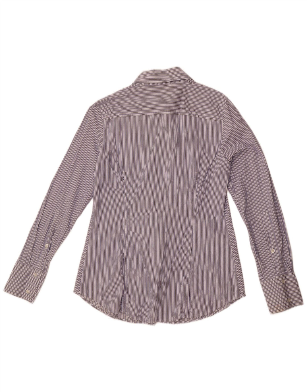 Cămașă Benetton pentru femei UK 14 Medium Blue Pinstripe Bumbac