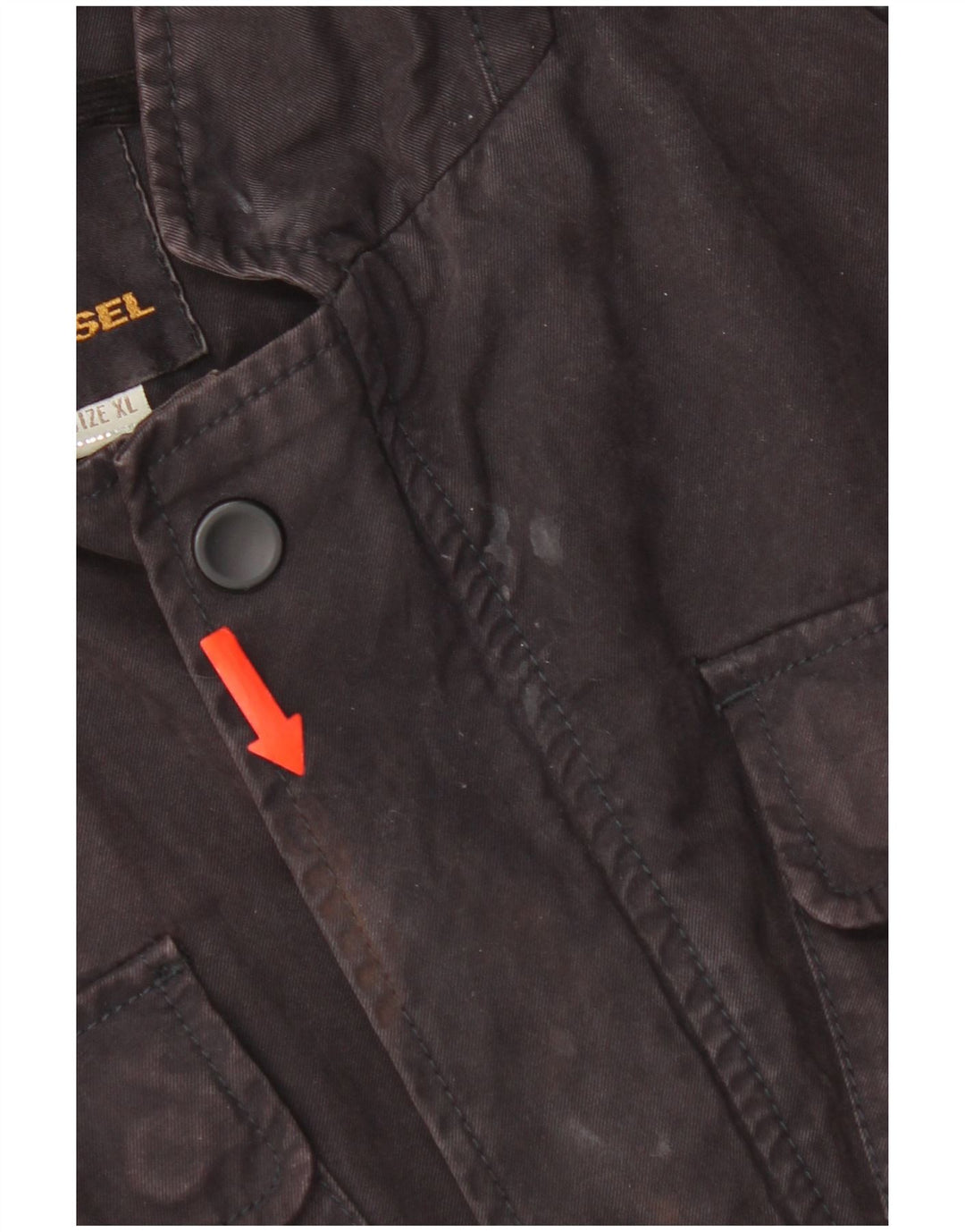 Jachetă utilitare pentru femei Diesel UK 18 XL, bumbac negru