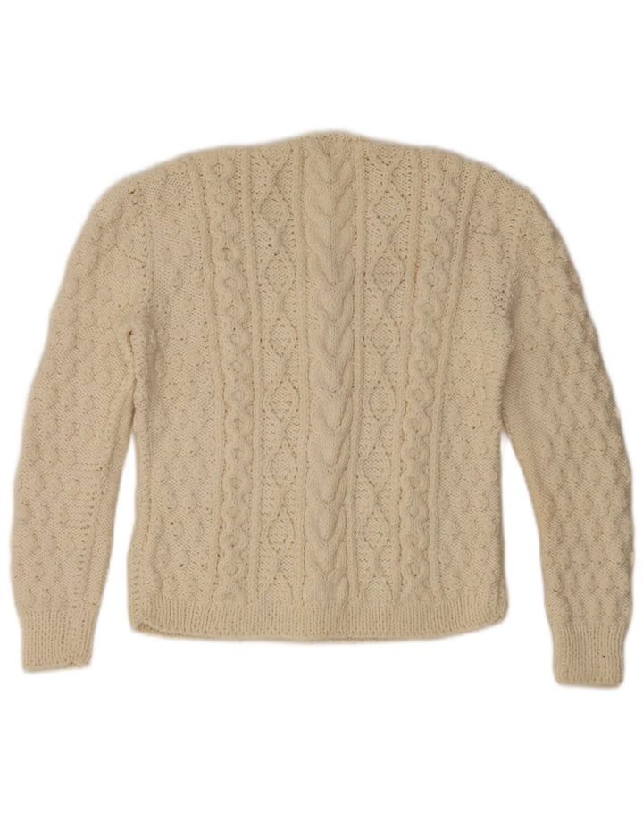 Pulover Cardigan Vintage pentru femei UK 10 Small Off White