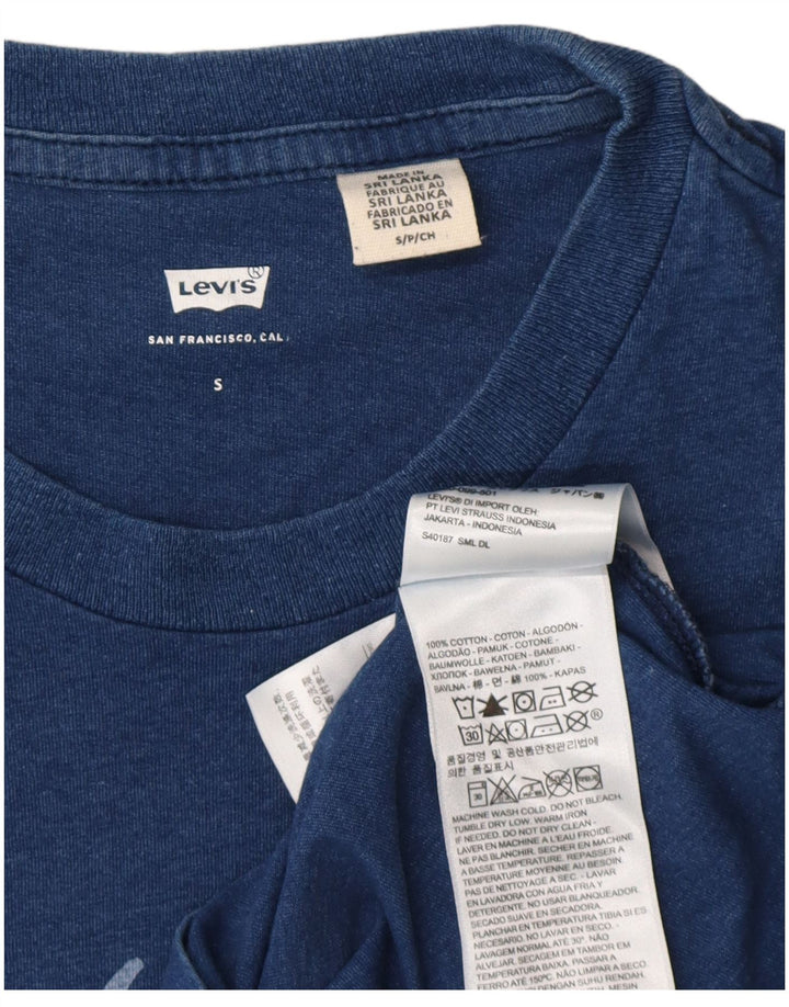 Tricou grafic pentru bărbați Levi's Top mic, albastru, bumbac