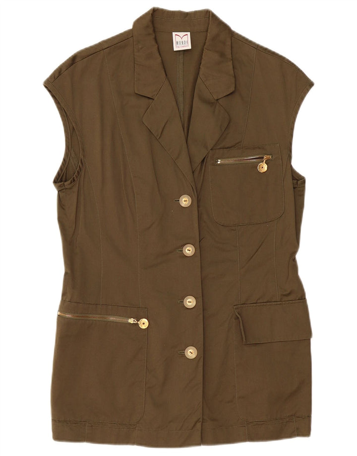 Jachetă pentru femei MONDI, fără mâneci, cu 4 nasturi, EU 38, bumbac kaki mediu