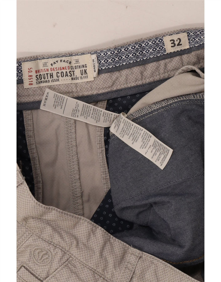 Pantaloni scurți chino pentru bărbați Fat Face W32, bumbac gri mediu