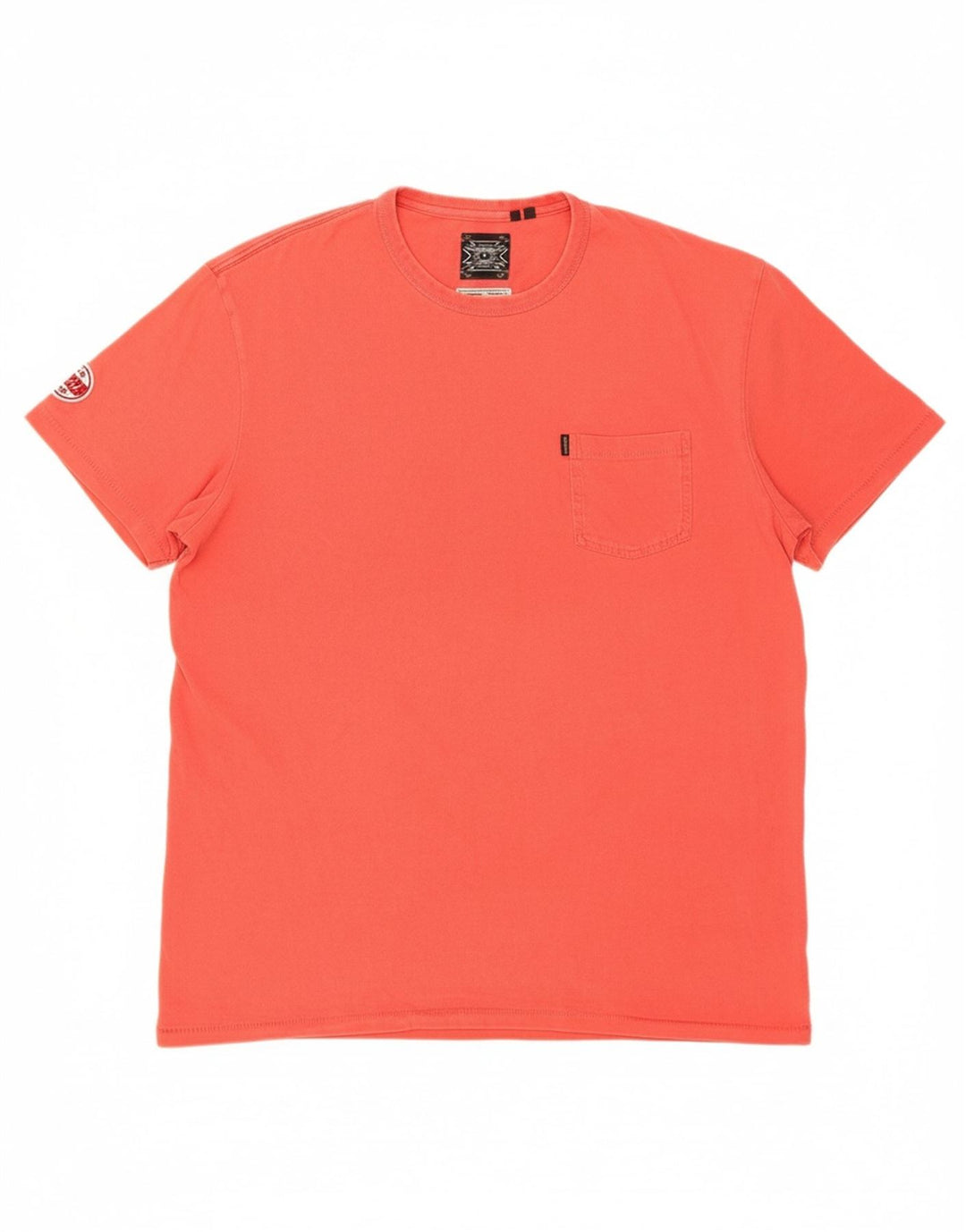 SUPERDRY Mens T-Shirt Top 2XL Orange Cotton