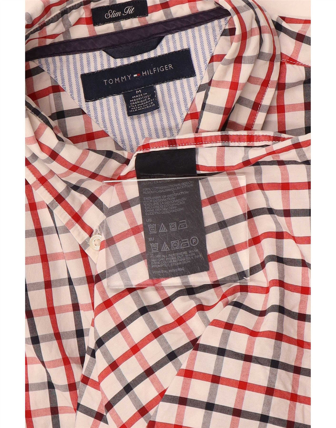 Cămașă pentru bărbați Tommy Hilfiger Slim Fit, bumbac mediu multicolor cu carouri