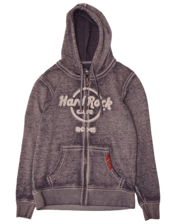Hard Rock Cafe pentru bărbați Roma Graphic Zip Hoodie Pulover Medium Gri Pete