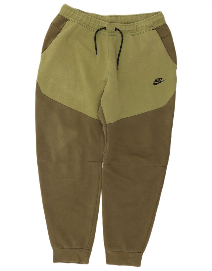 Pantaloni de trening pentru bărbați NIKE Pantaloni de jogging mari, kaki, bumbac color bloc