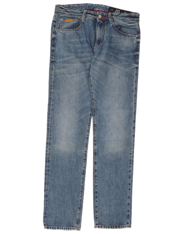 Blugi slim pentru bărbați Armani Exchange L32 L32 Bumbac albastru