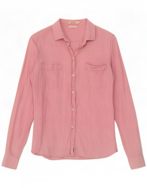 Cămașă Timberland pentru femei UK 10 Small Pink Linen