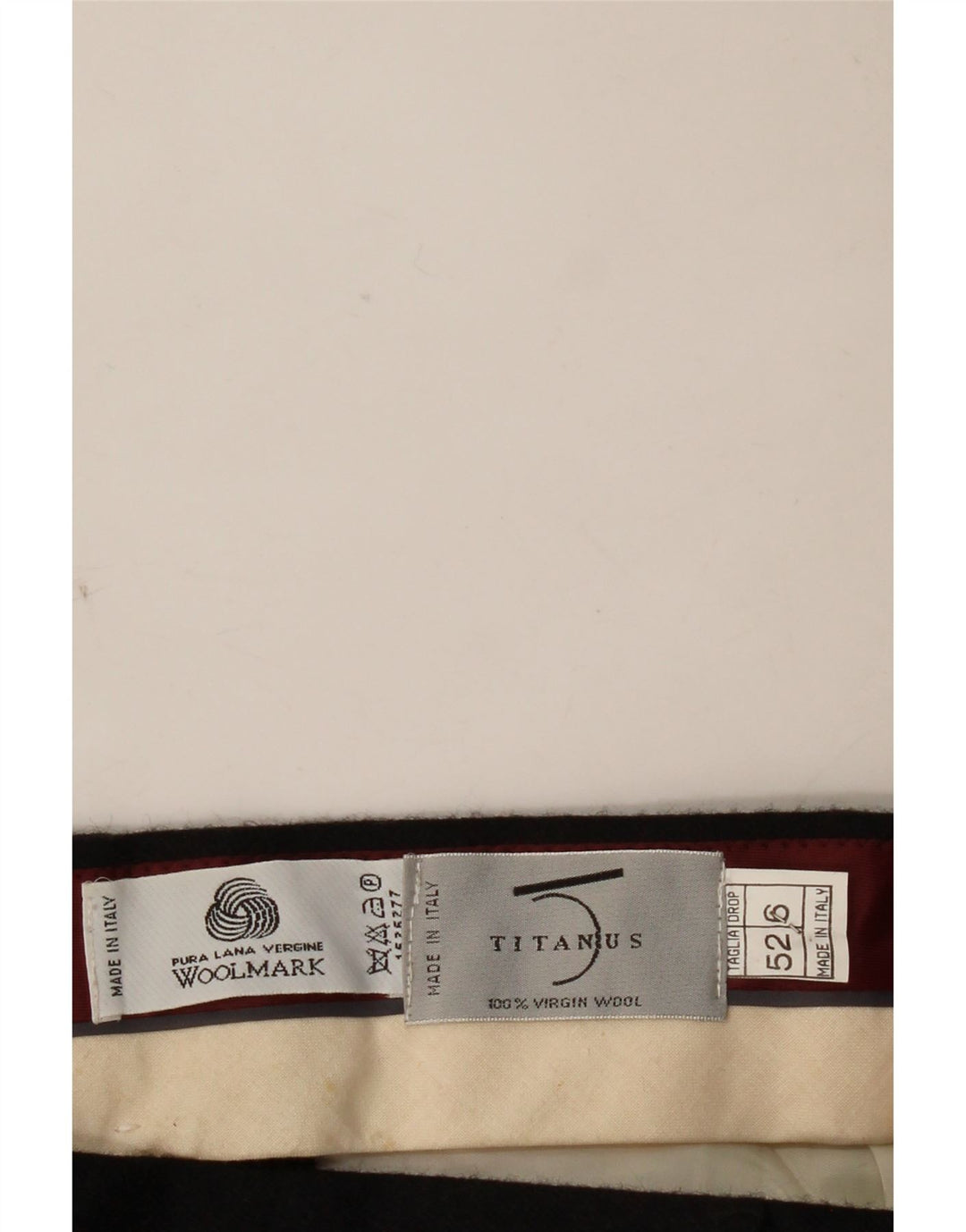 Pantaloni de costum pentru bărbați Titanus IT 52 XL W36 L29 Lână virgină gri