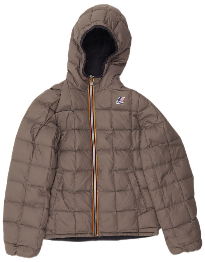 Jachetă căptușită reversibilă cu glugă pentru bărbați K-Way UK 38 Mediu, bleumarin, poliamidă