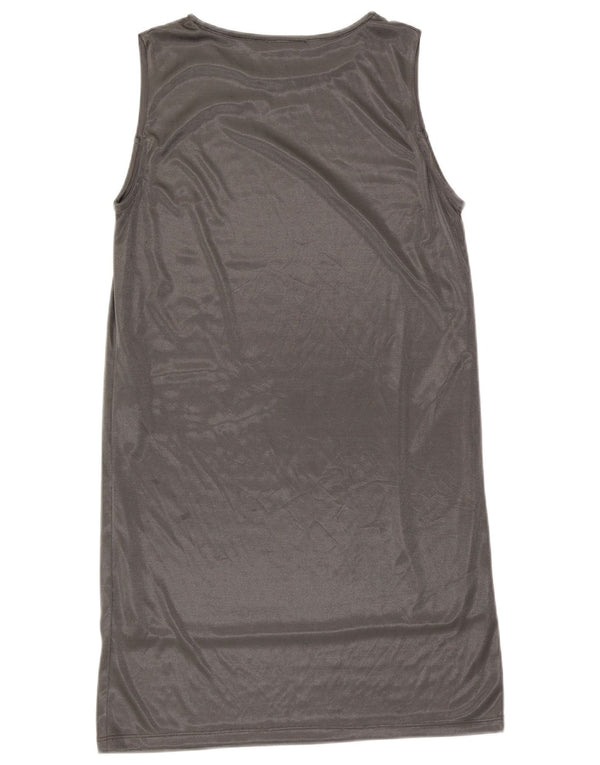 Rochie fără mâneci pentru femei Zara UK 14 Poliester argintiu mare