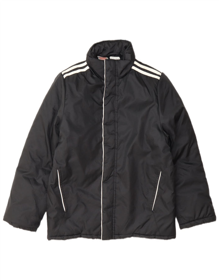 Jachetă căptușită pentru băieți Adidas 11-12 ani, nailon negru