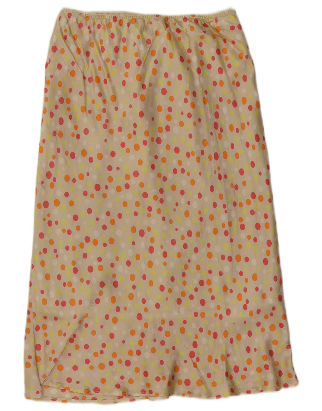 Fusta Maxi pentru femei VINTAGE W26 Bej cu buline mici