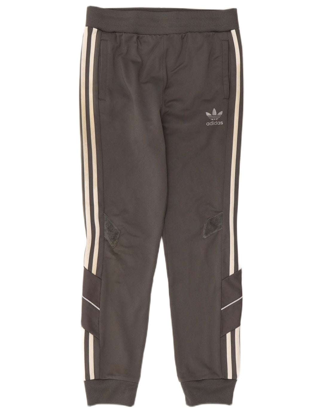 Pantaloni de trening ADIDAS baieti Joggeri 11-12 ani poliester gri
