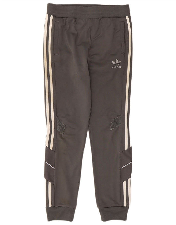 Pantaloni de trening ADIDAS baieti Joggeri 11-12 ani poliester gri