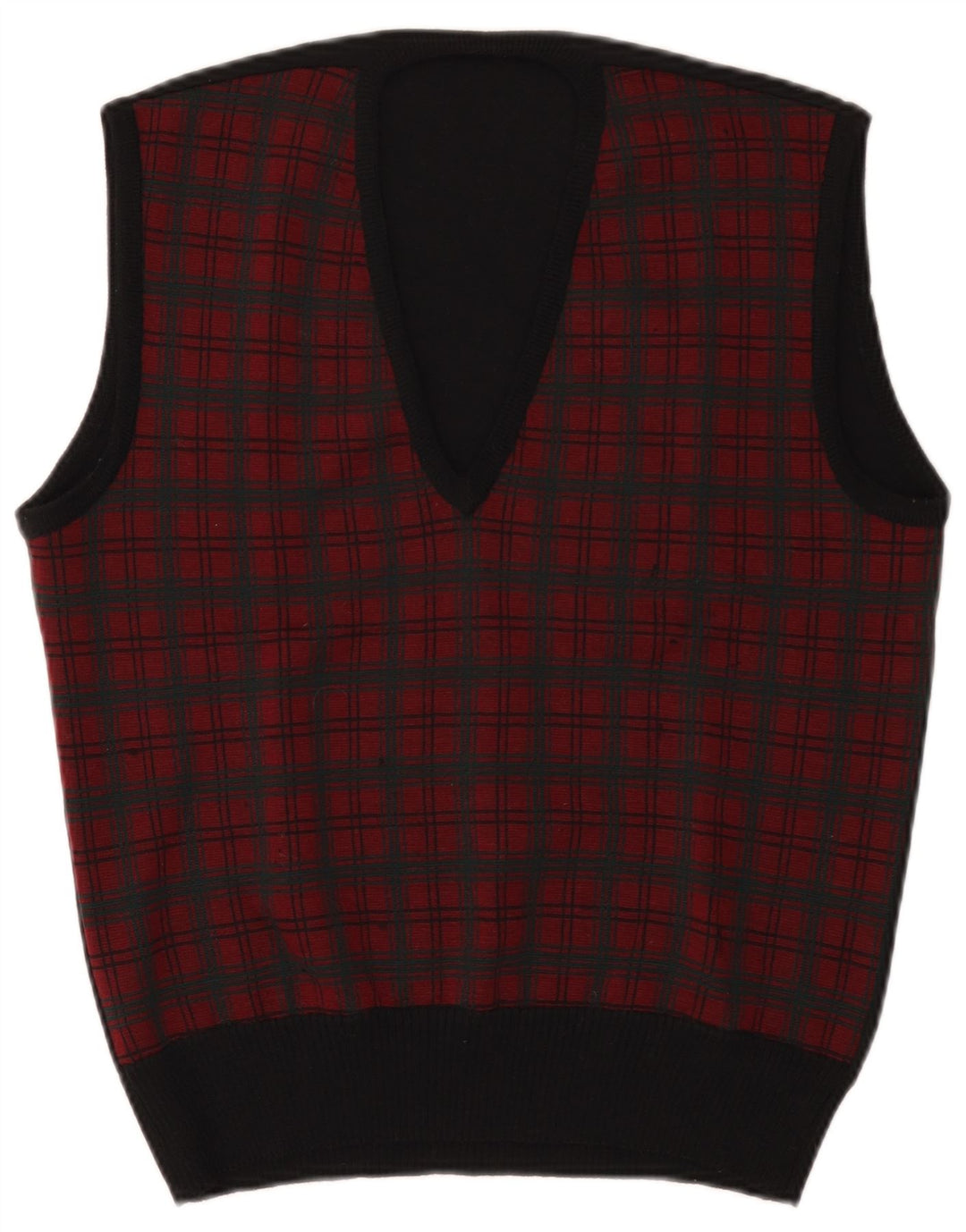 Vestă Vintage pentru bărbați Tank Top Small Red Check