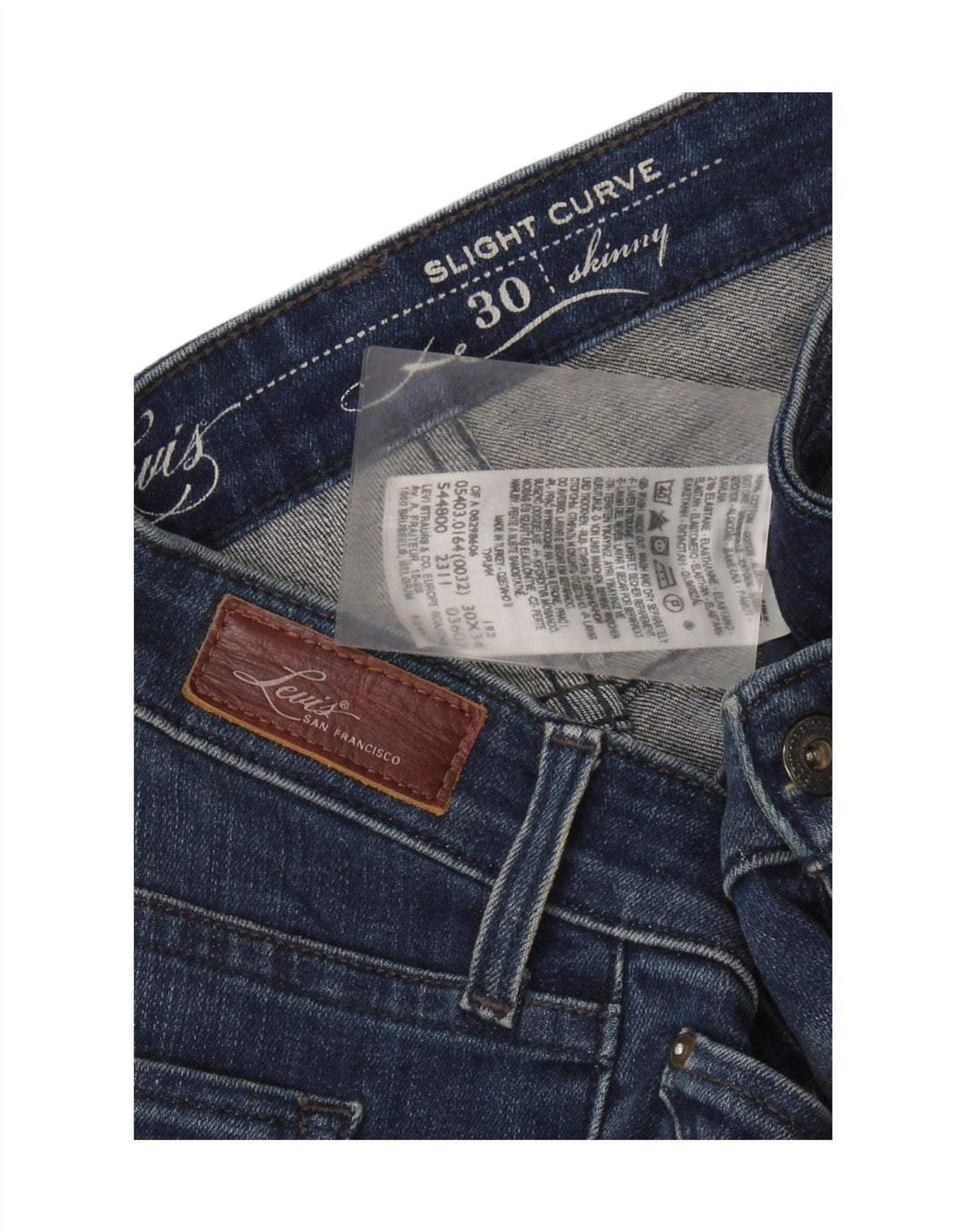 Blugi skinny pentru damă LEVI'S, cu curbe ușoare, L30 L34, bumbac albastru