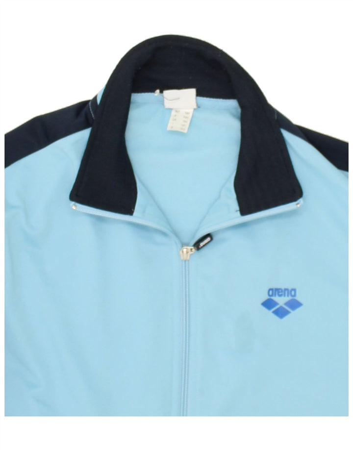 ARENA Boys Tracksuit Top Jacket 13-14 Years Blue Colourblock Polyester Vintage Arena and Second-Hand Arena from Messina Hembry 