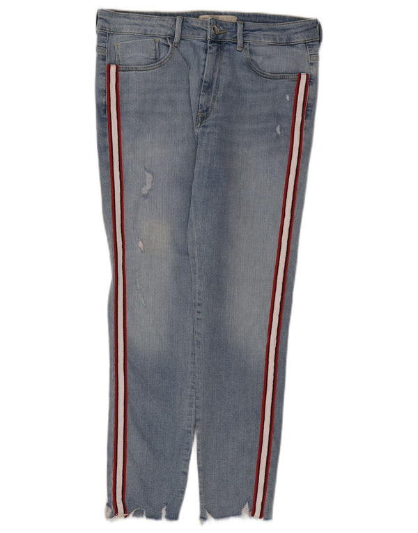 Blugi slim pentru damă Zara Distressed EU 42 Large W32 L26 Blue Bumbac