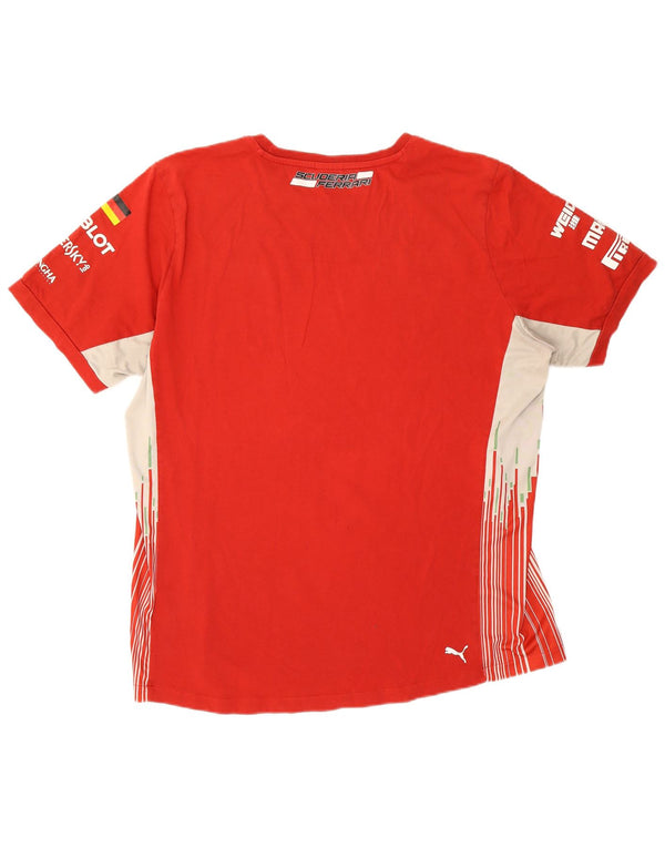 Tricou cu grafic Puma Ferrari pentru bărbați Top XL bumbac roșu