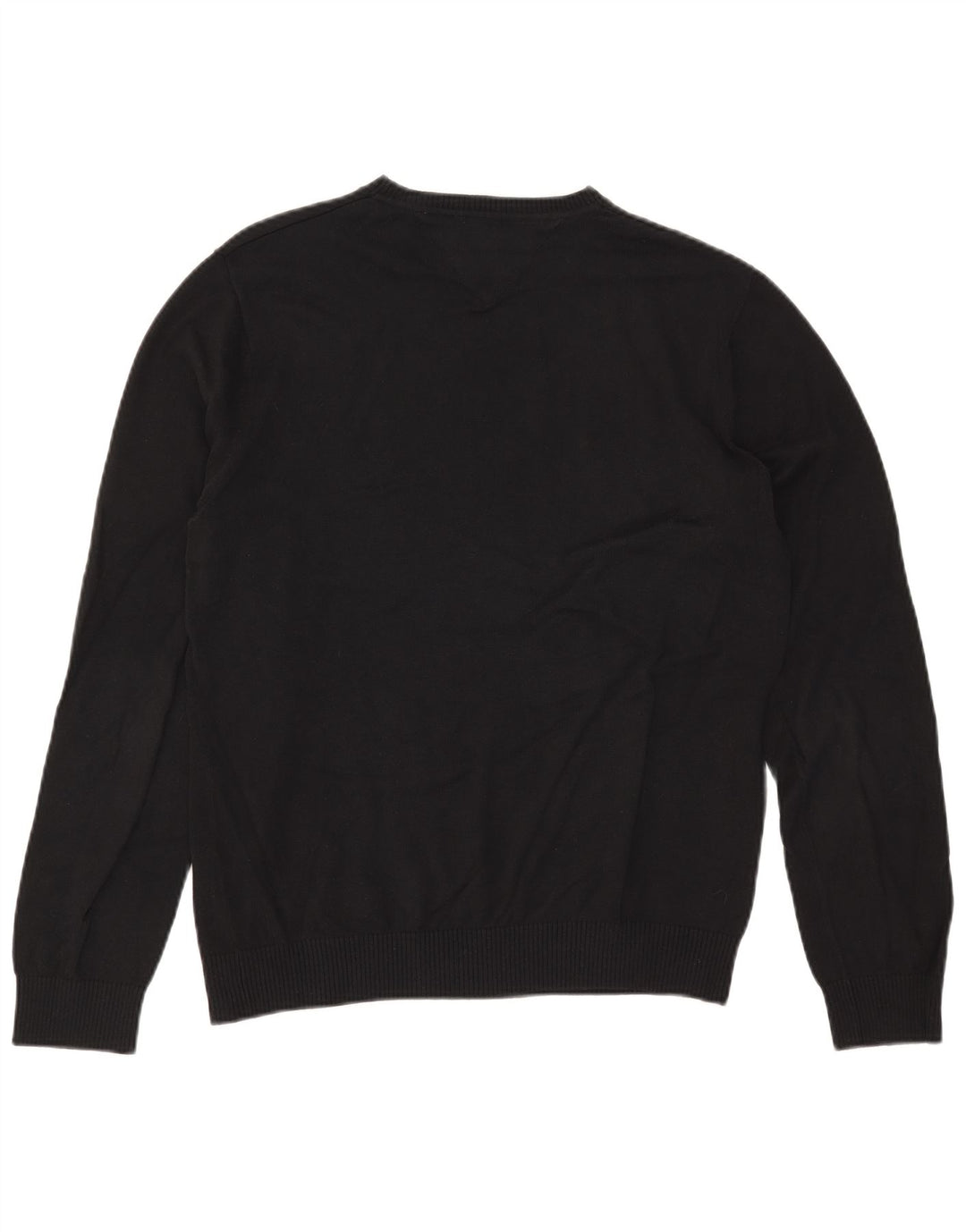 Pulover Tommy Hilfiger pentru bărbați, cu decolteu în V, bumbac mediu negru